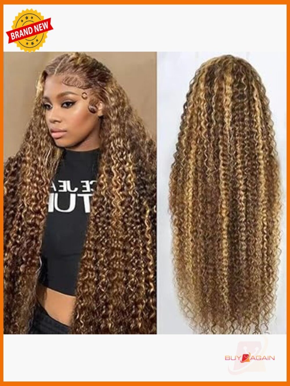 30 Inch Highlight Ombre Lace Front Wig 13x6 HD Deep Wave Lace Frontal Glueless